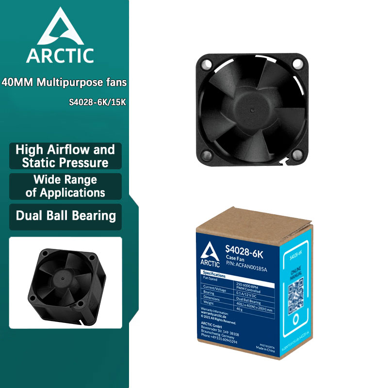 Case Fan Controller - ARCTICS S4028 computerkastventilator met dubbele kogellagers,
