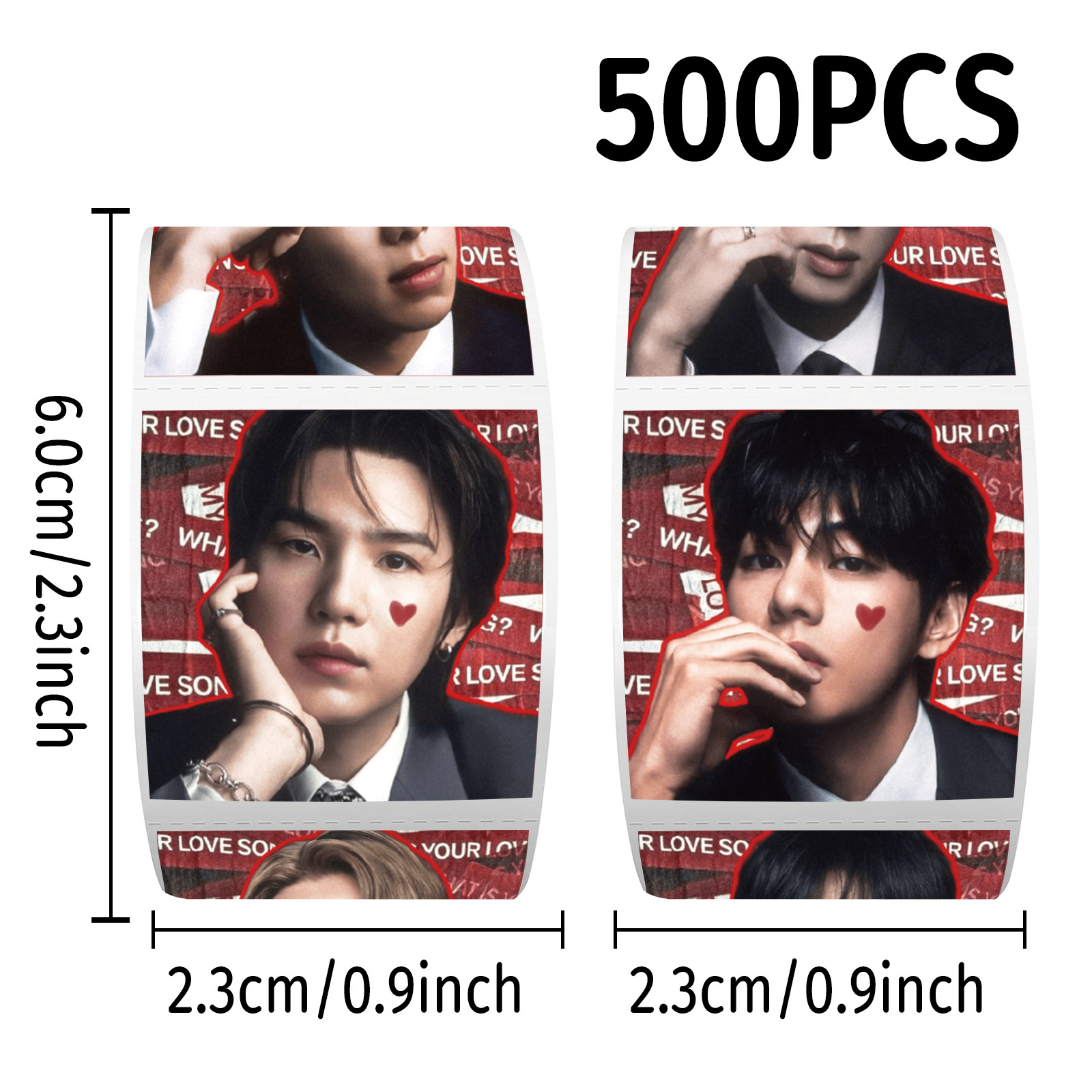 Case Fans - K-pop BTS Rolstickers 500 Stuks DIY